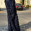 Thumbnail: Lueur Abaya Navy Blue with Long Sleeve Dress