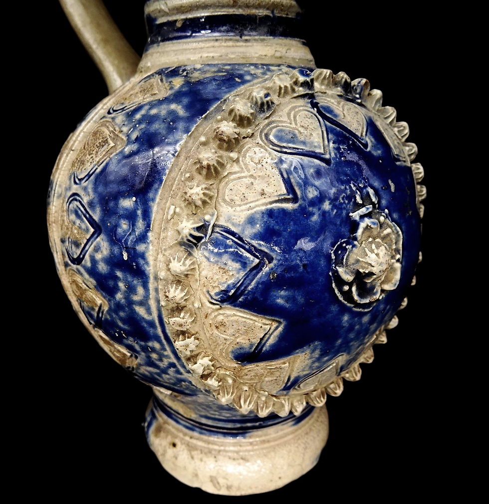 Miniatura: Brocca Bartmann - Brocca Bellarmina con testa di leone - Westerwald - XVII secolo.