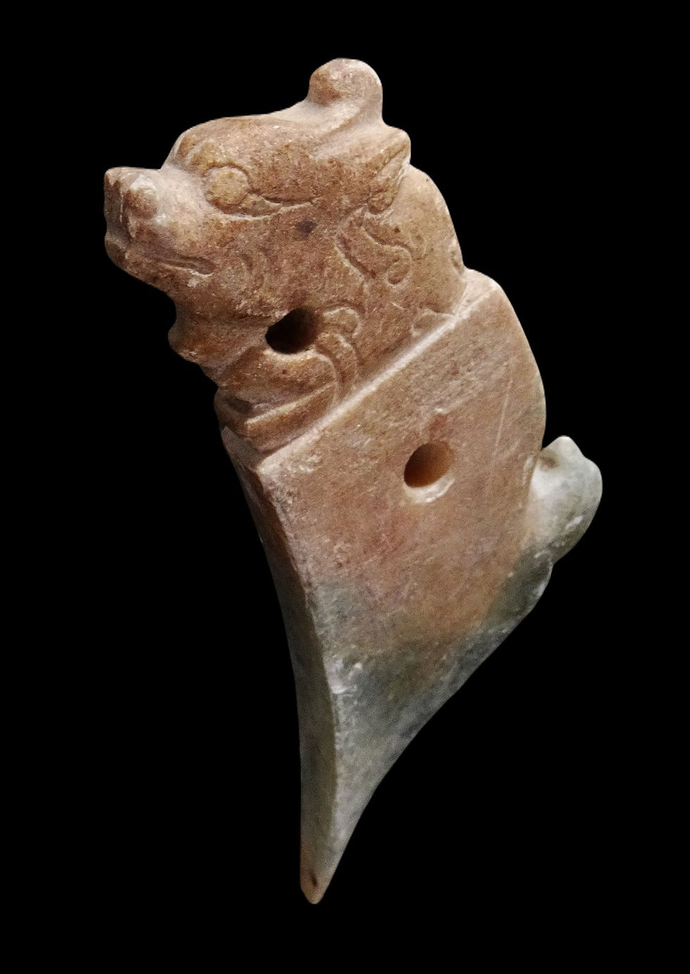 Miniature : Pendentif en jade  - félin - Dynastie Shang (1570/1045 avant J.-C.)