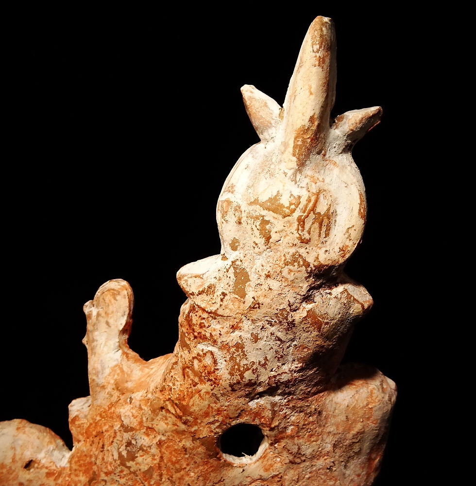 Thumbnail: Museum sculpture of the god Harpocrates and Hathor - 332/30 BC;