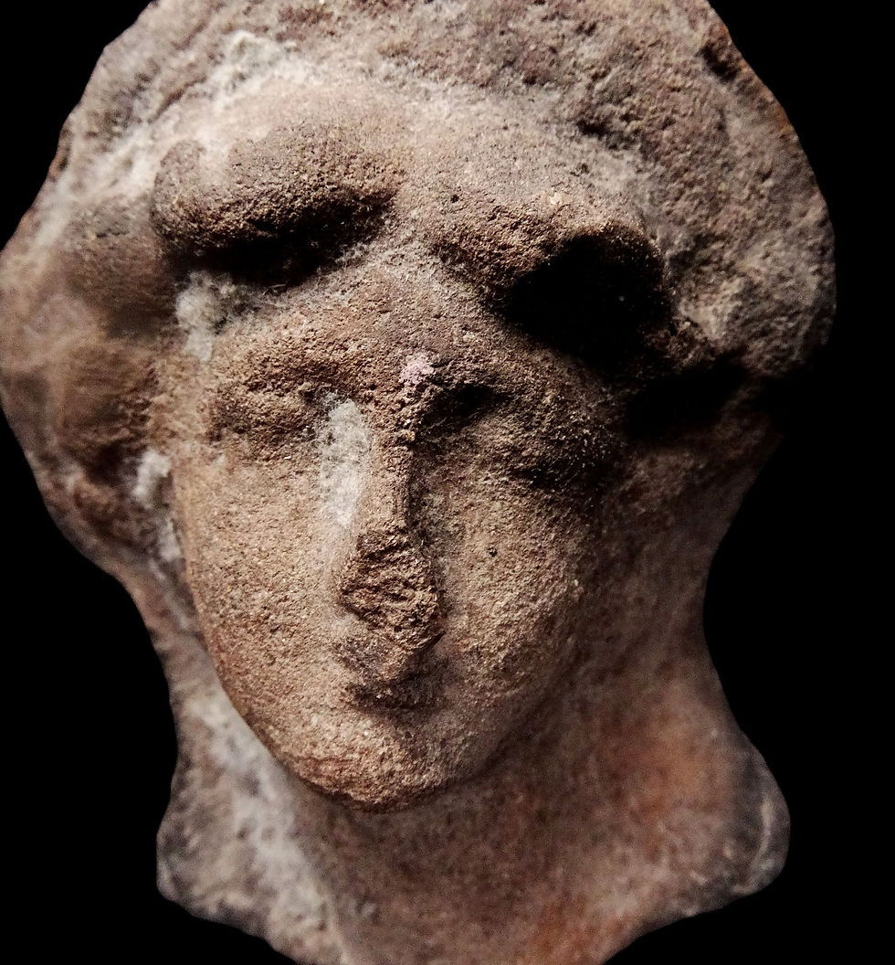 Miniature : Grande tête votive - jeune femme au diadème - 6ème/5ème S. avant J.-C.