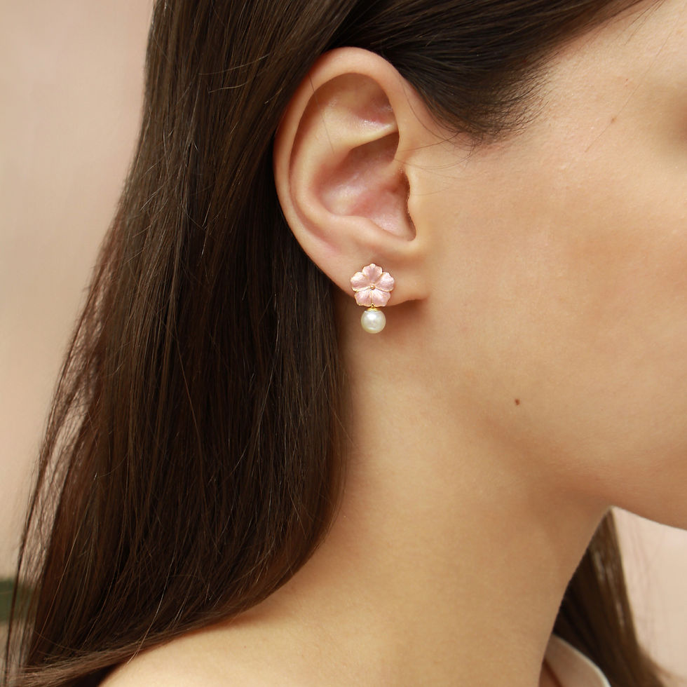 Thumbnail: Bavella Mini Pearl Earrings | Round
