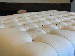 Modern Buttoned Footstool