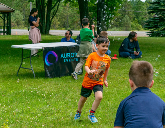 Children playing outdoor party games in Greater Sudbury