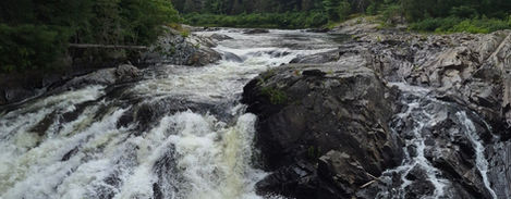 Waterfalls at Chutes Provincial Park in Northern Ontario