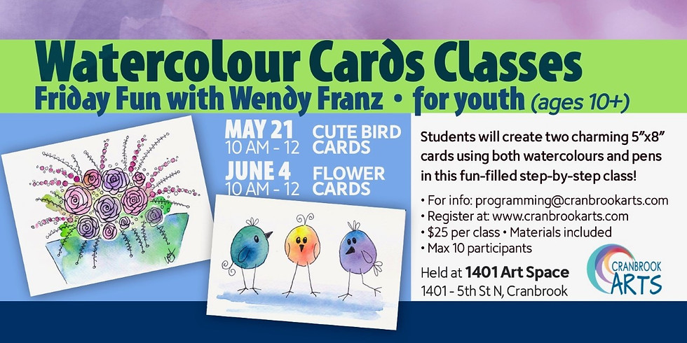 Watercolour Cards - Cute Little Birds
