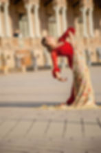 Flamenco dancer with manton