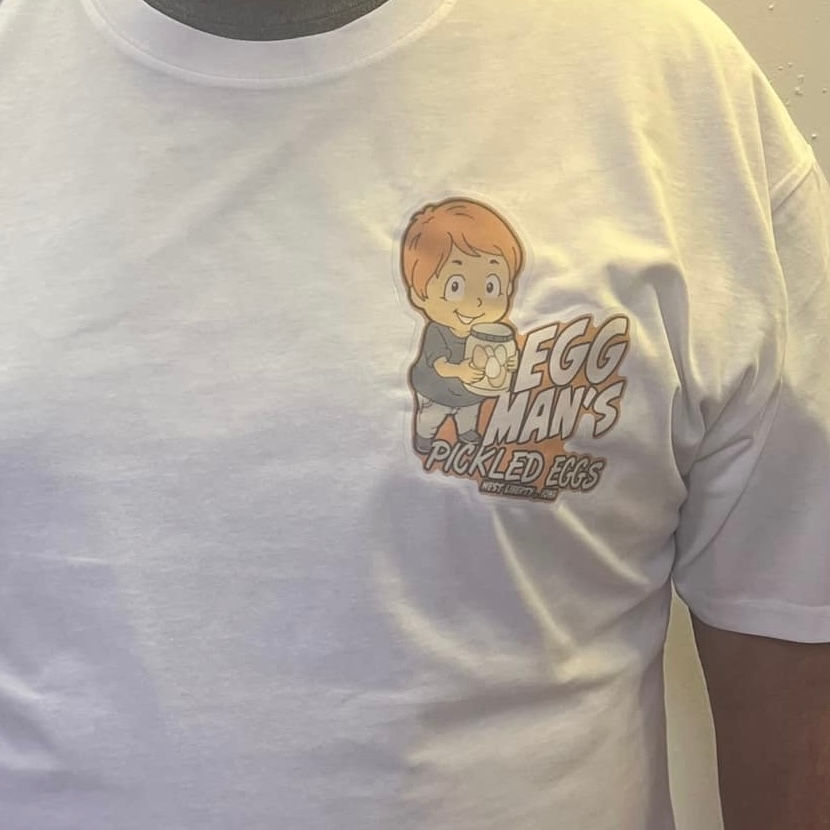 Egg Man Pickled Eggs Heavy-Duty Cotton T-Shirt - White