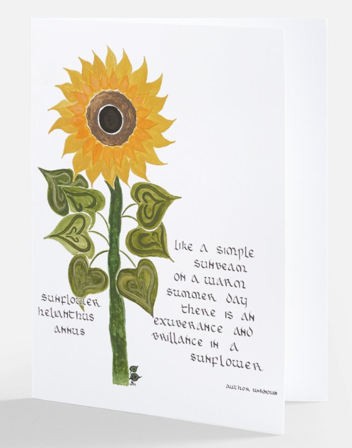 Thumbnail: Sunflower card front image