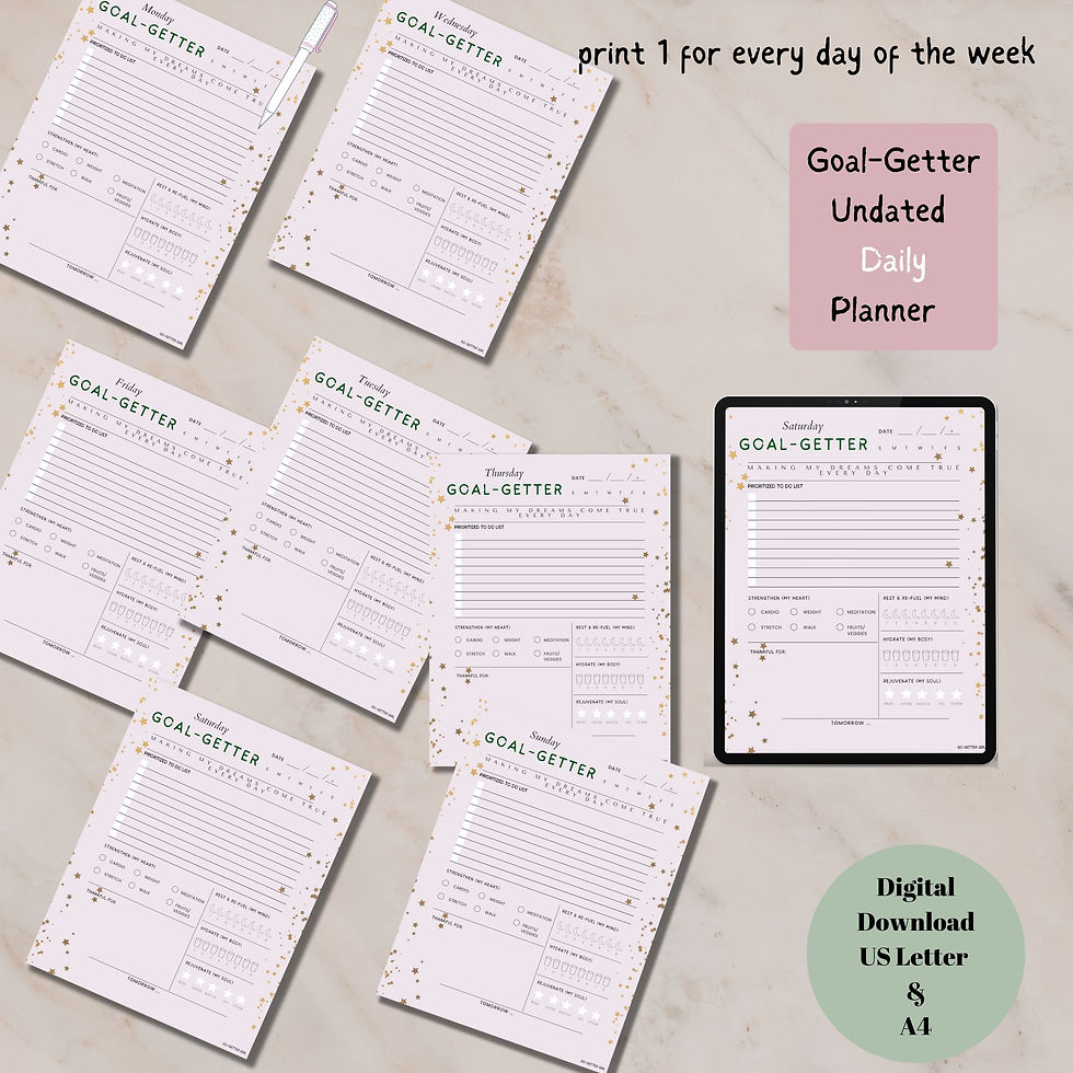 Thumbnail: Printable & Reusable 24-page Goal-Driven Planner