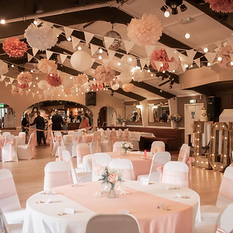 Blush pink wedding reception