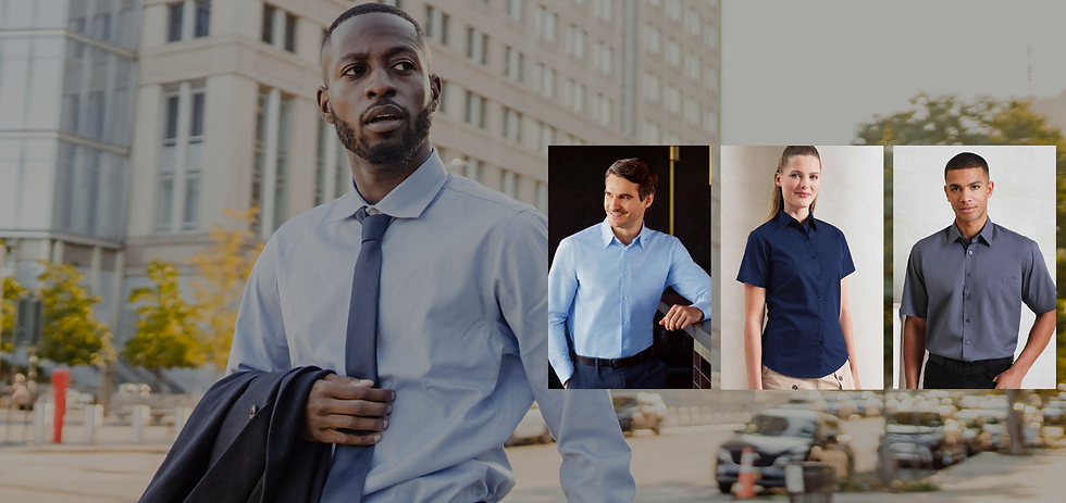 A number of people in workwear