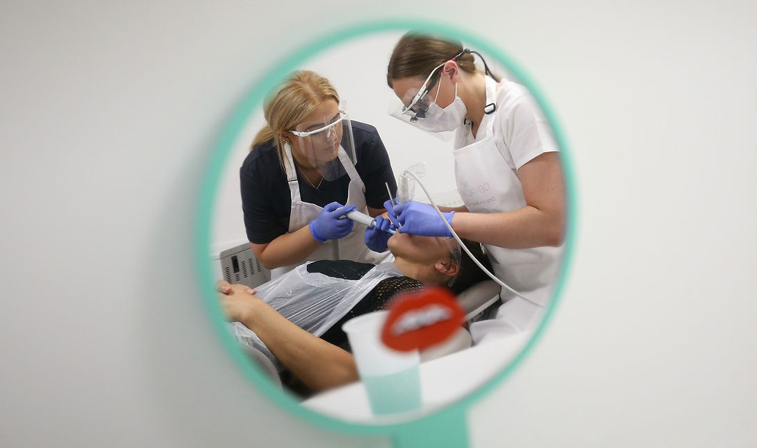 dentist giving treatment