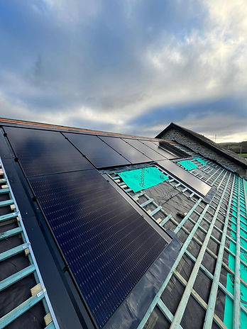 solar panels being installed