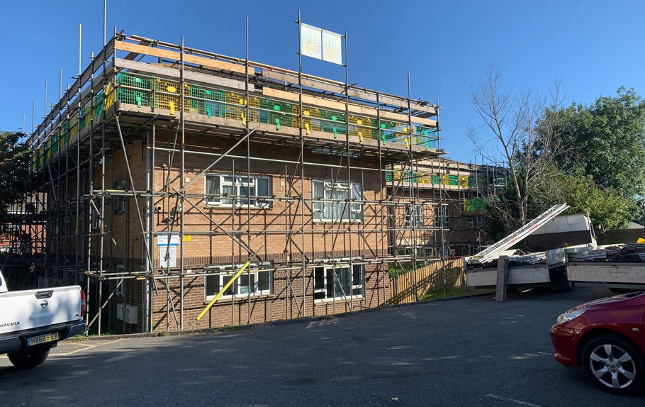 scaffolding for residential building 