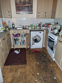 dirty kitchen before clean