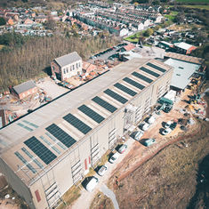 a distant view of an industrial site