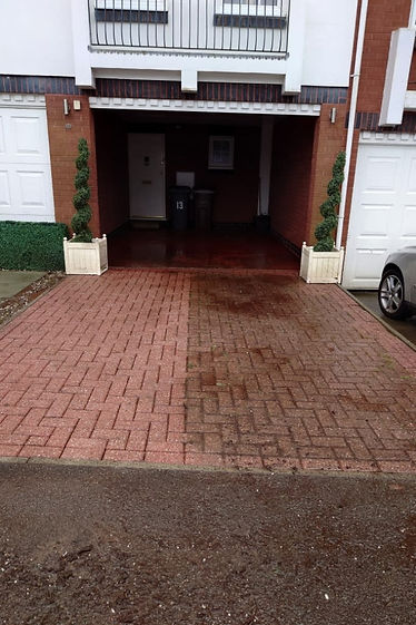 driveway before and after clean