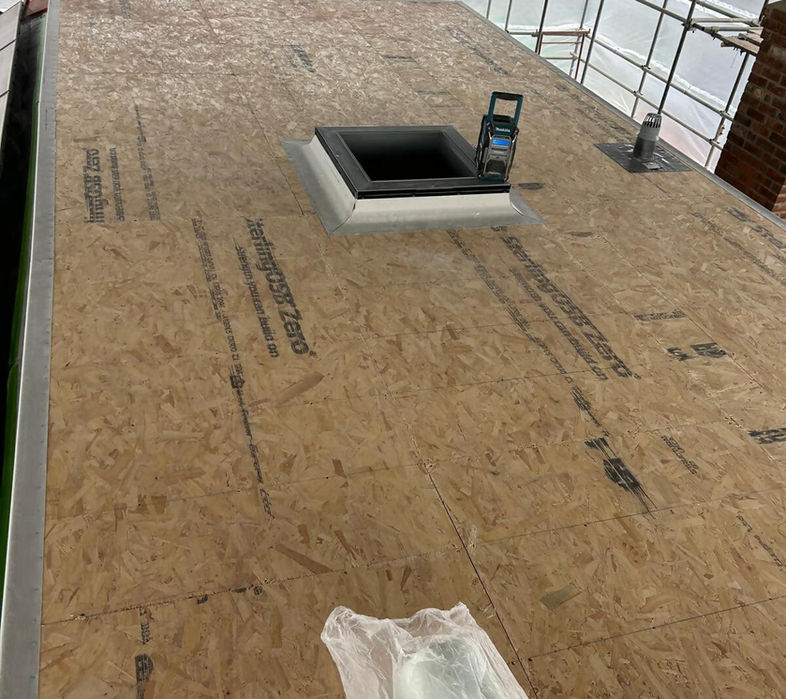 beginning of flat roof