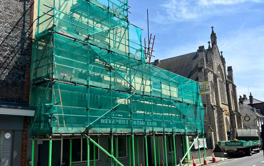 scaffolding constructed