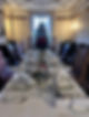 table set for christmas event