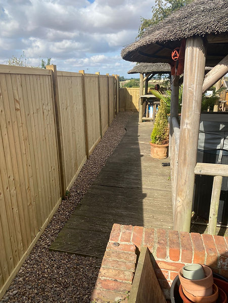 New fence and wooden structures
