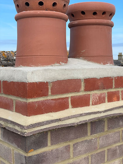 newly repaired chimney