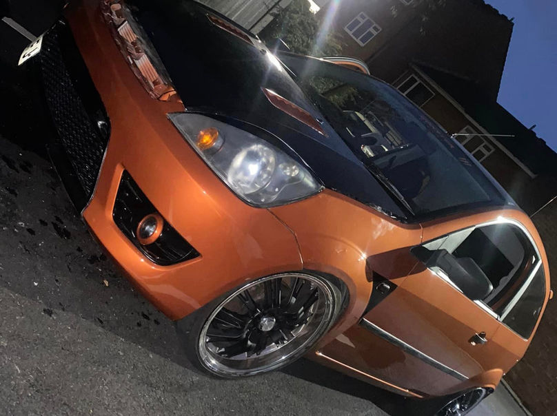 orange modified car