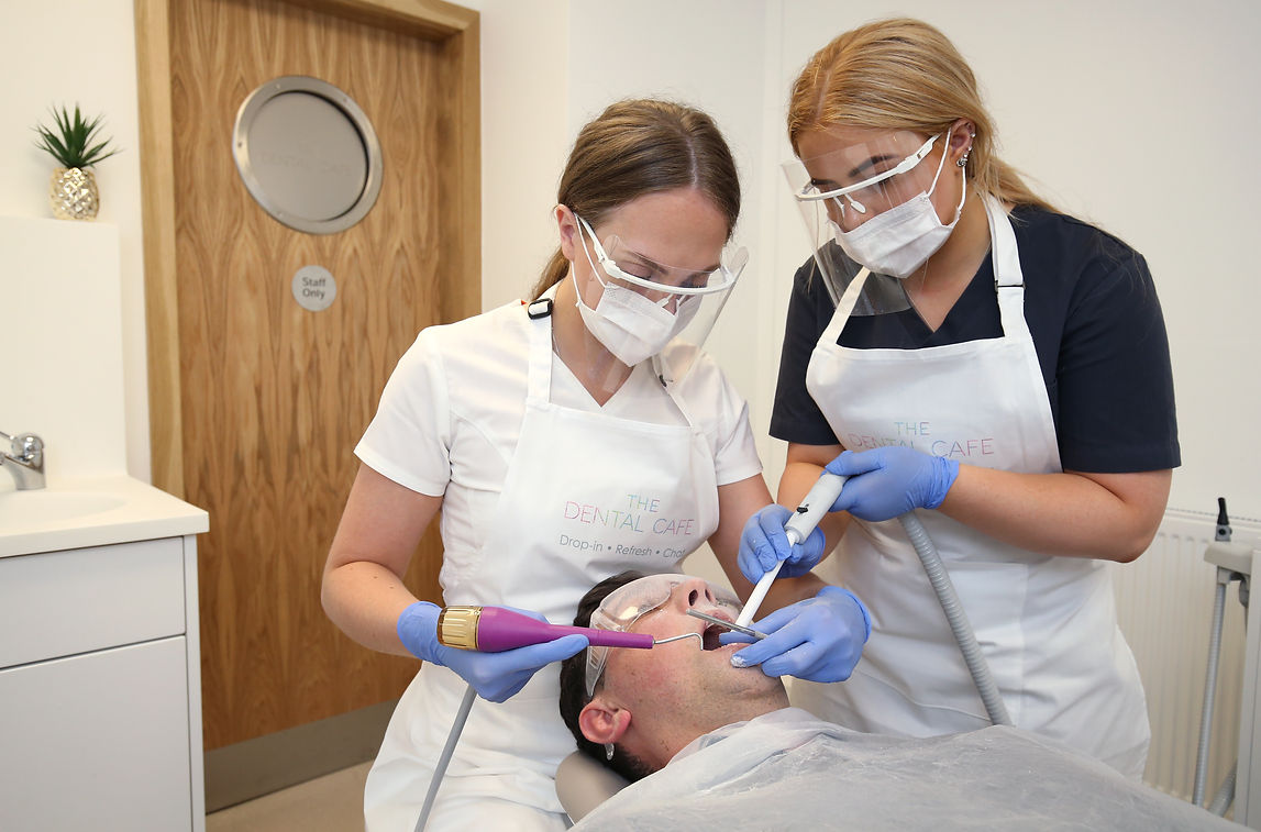 man receiving dental treatment