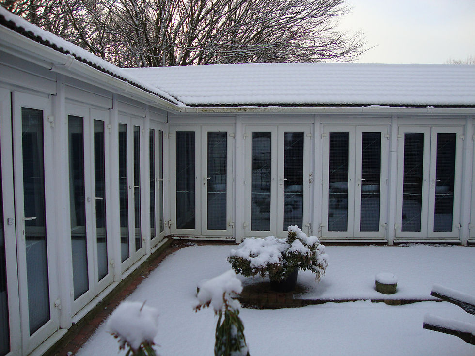 Heated, double glazed rooms