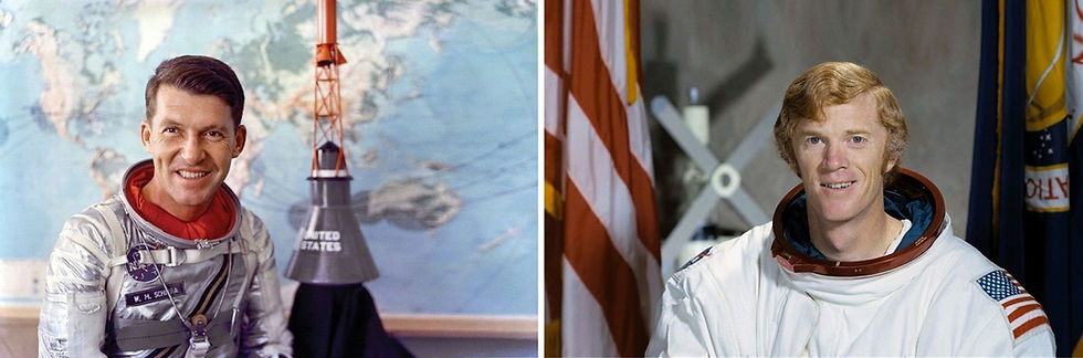 Fig. 2. NASA astronauts: Wally Schirra (left) and Rusty Schweickart (right)