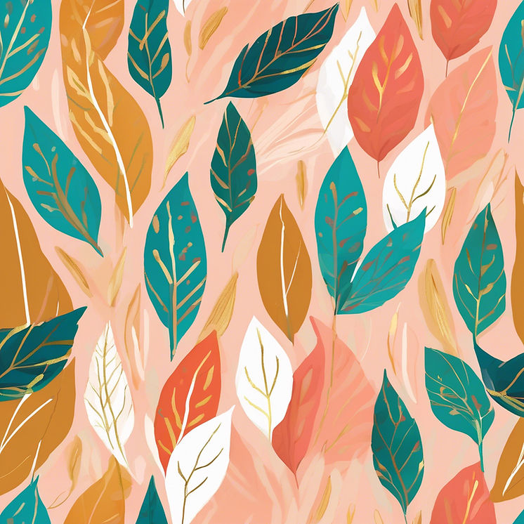 abstract leaves with teal, coral, mustard, and gold .jpg