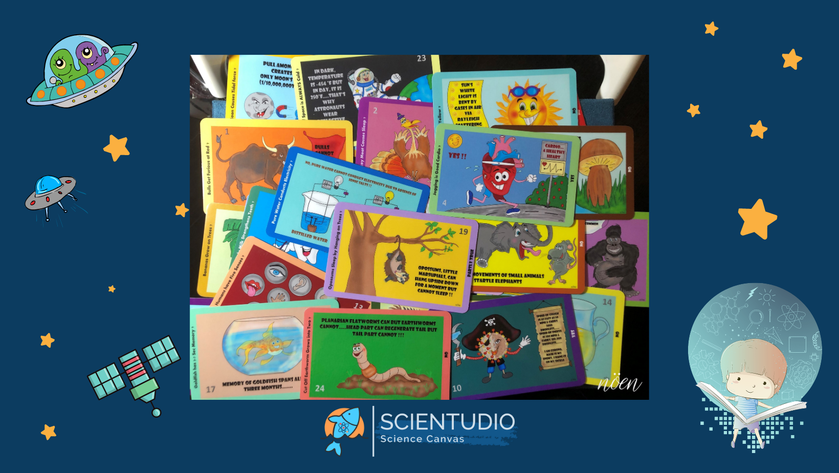 Cards Version (PNG, 3x5 Inch): Science Myths - Children Playing Deck (Digital)