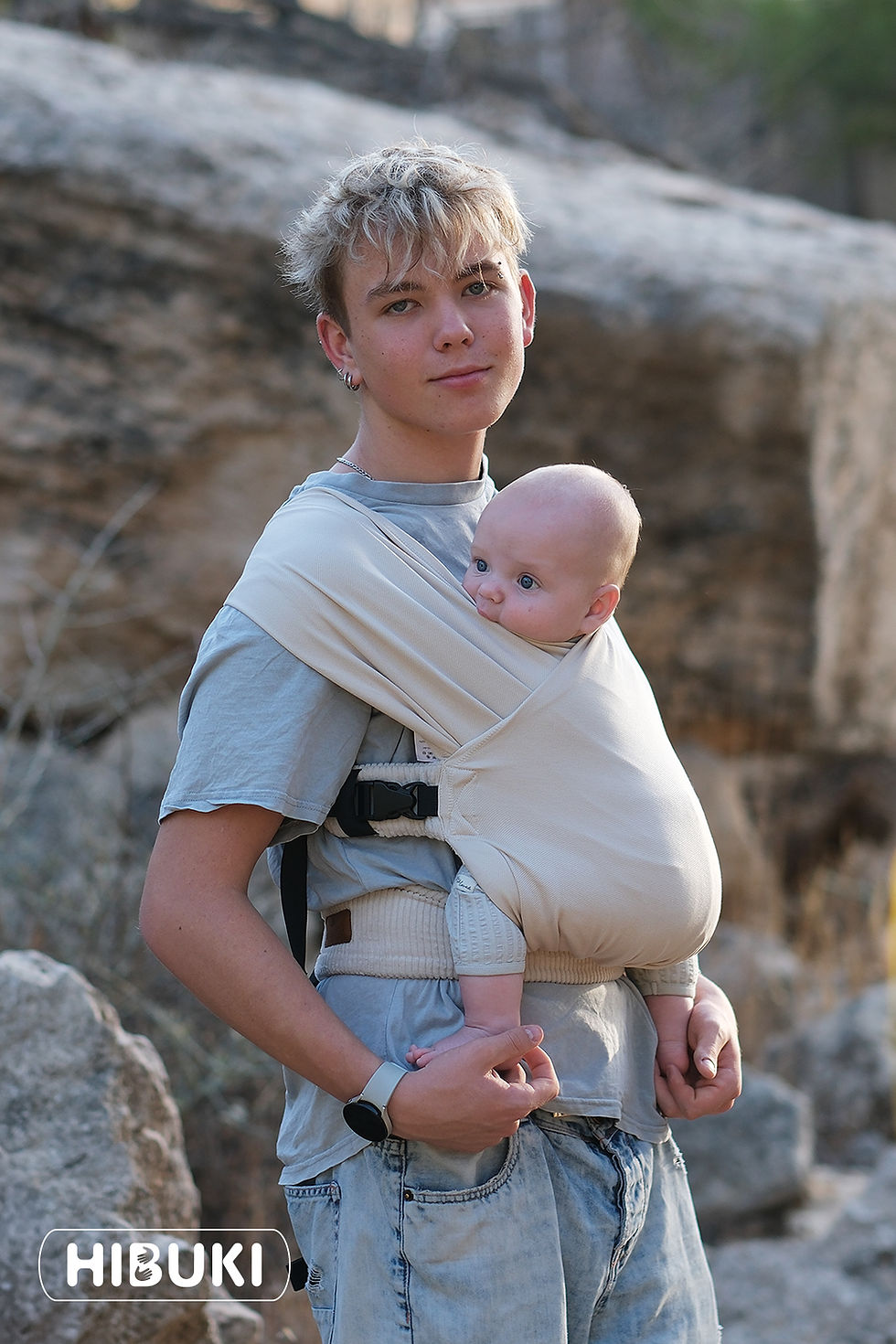 תמונה ממוזערת: מנשא מלידה BabyBoss Textile Melody Stone