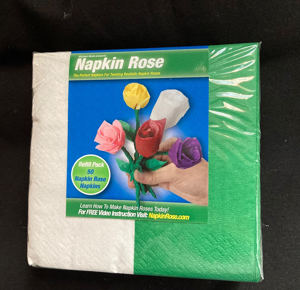 White Napkin Rose Pack