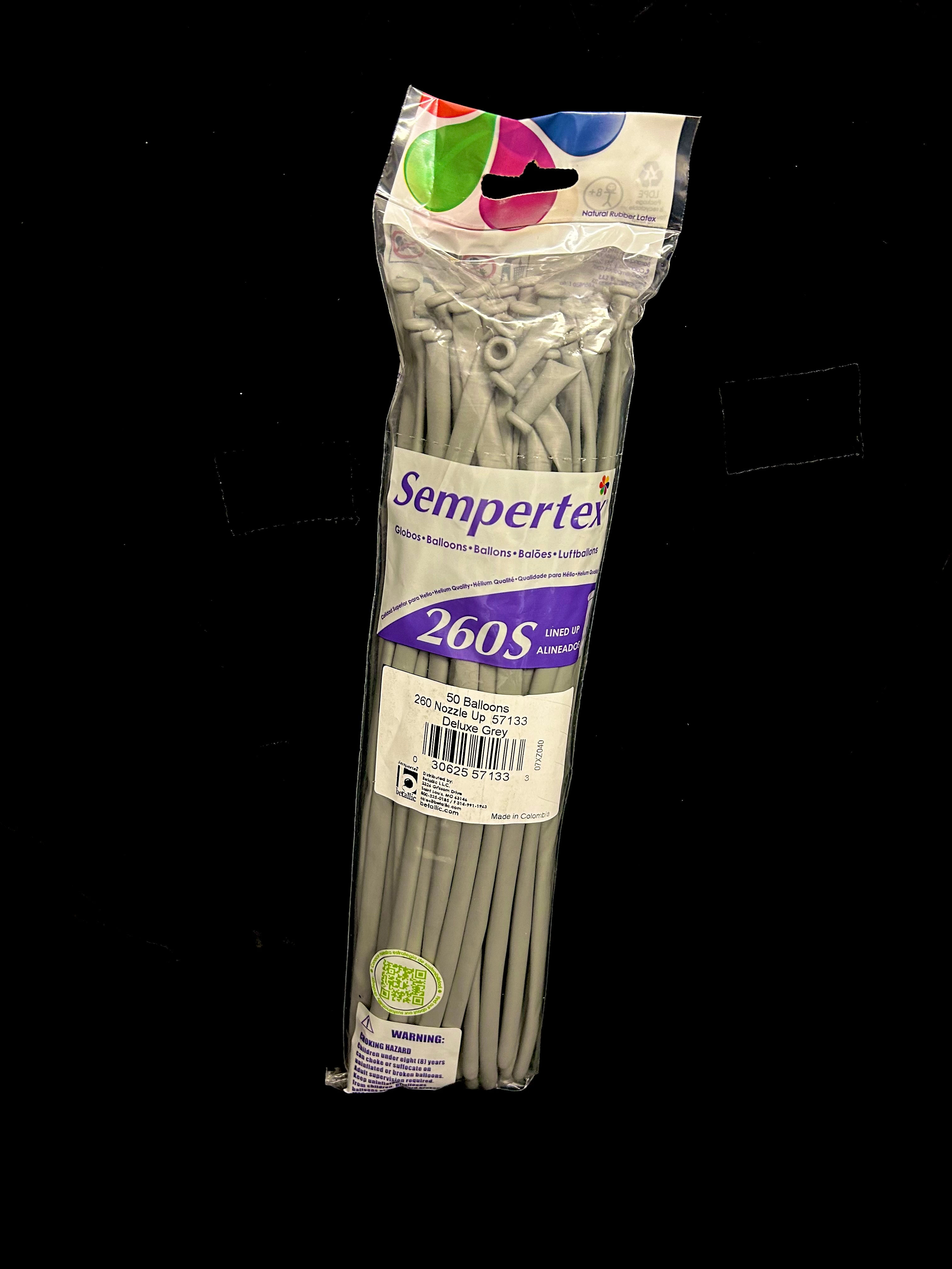 Sempertex 260 Nozzle Up Deluxe Grey 50 ct