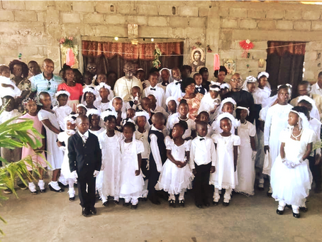 Good news - Fr. John baptized 36 children in the northern city of Cape Haitian