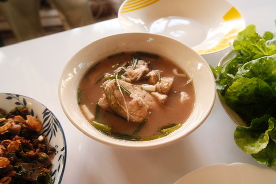 Northern style Thai Jackfruit clear soup with hand picked vegetable 