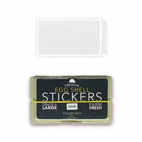 Eggshell - Clear (Transparent) Line Border Blanks - 50pcs