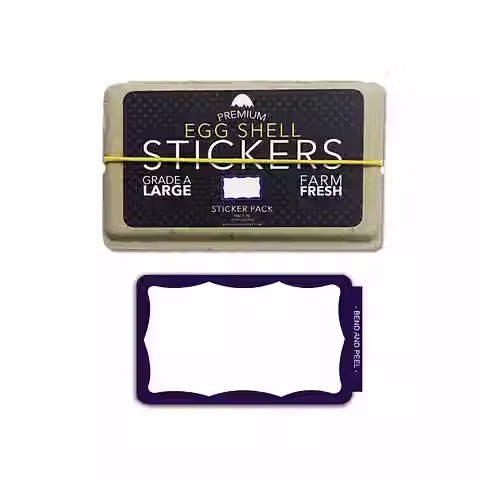 Eggshell - Purple Wavy Border Blanks - 80pcs