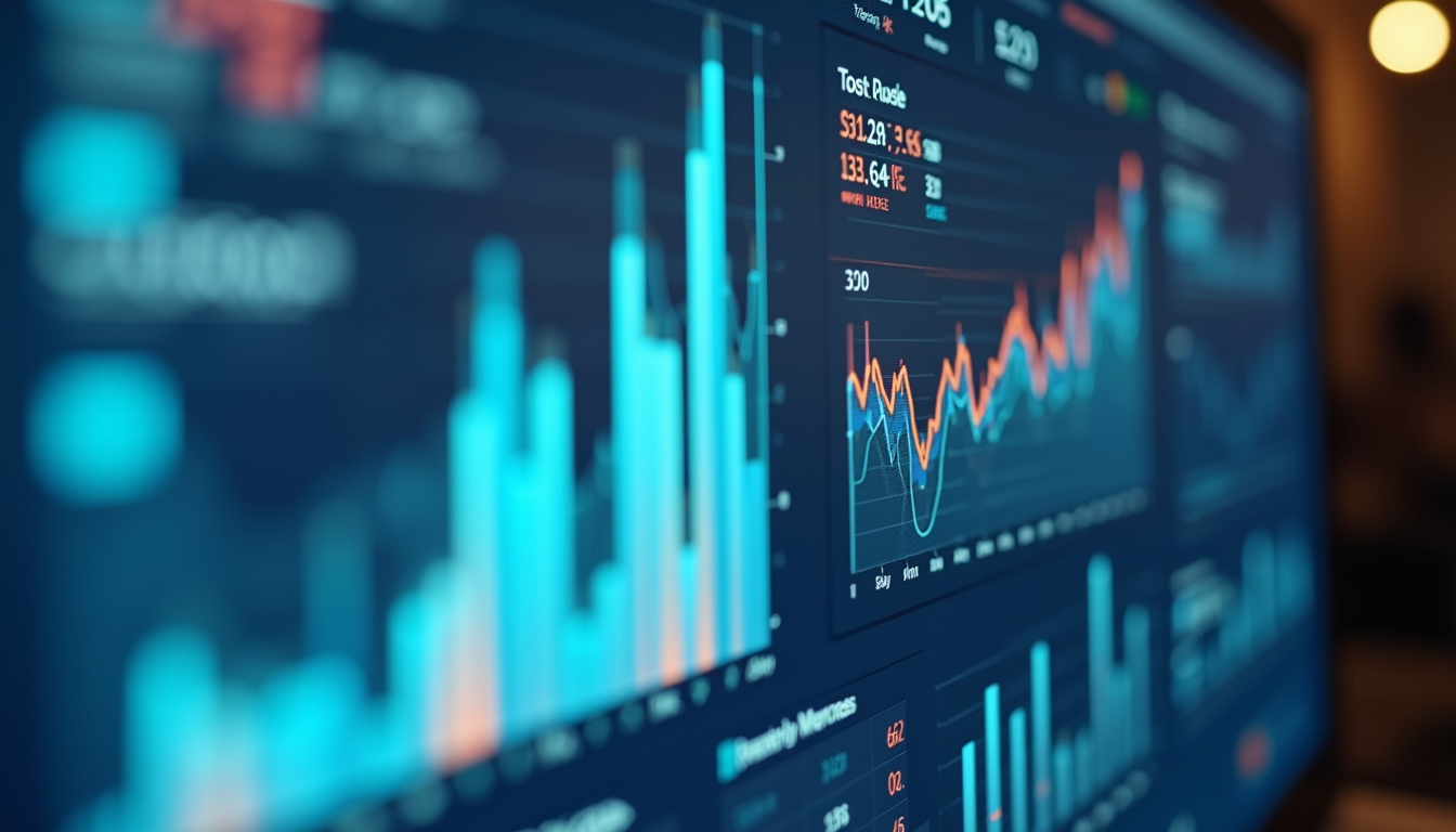 Close-up view of a computer screen showing AI-generated custom marketing metrics