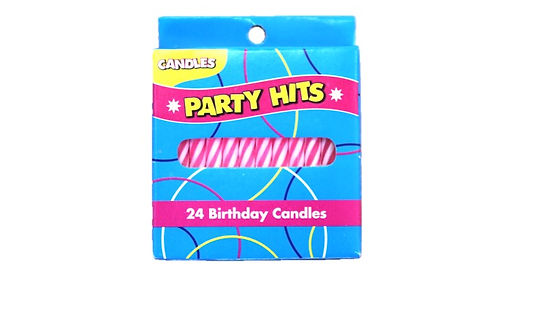 Pink Pack of 24 Pink Candles