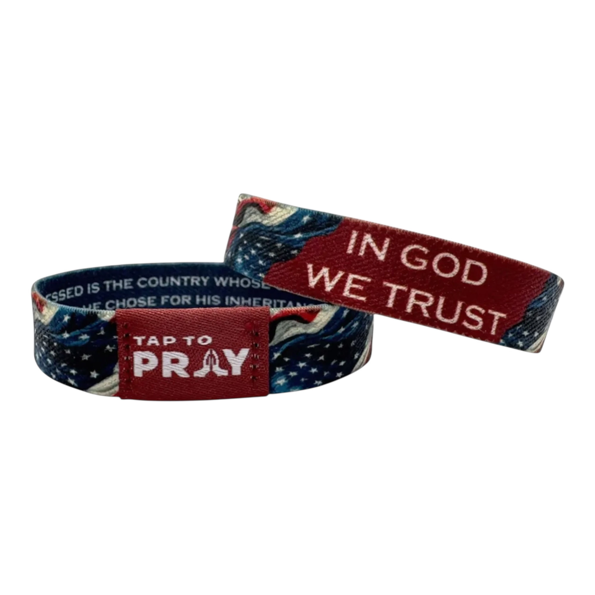Large Tap To Pray Wristband Patriot