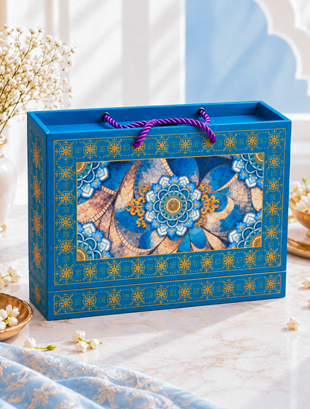 Royal Azure 2-Jar Dry Fruit Gift Box