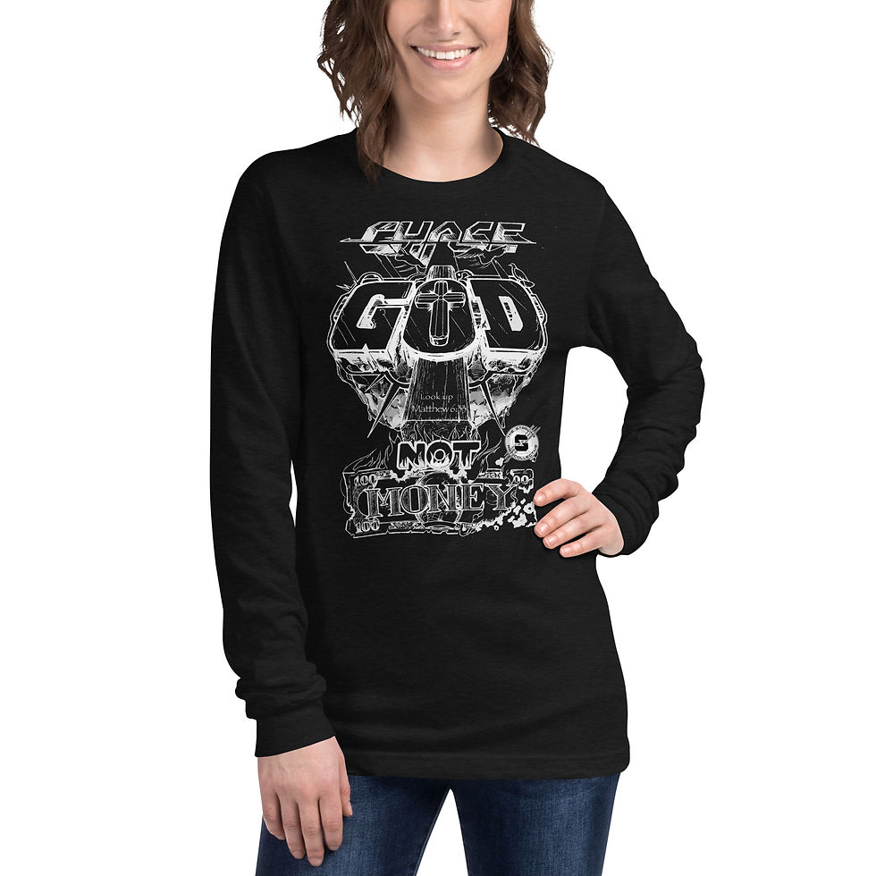 Thumbnail: Chase God Not Money Unisex Long Sleeve Tee