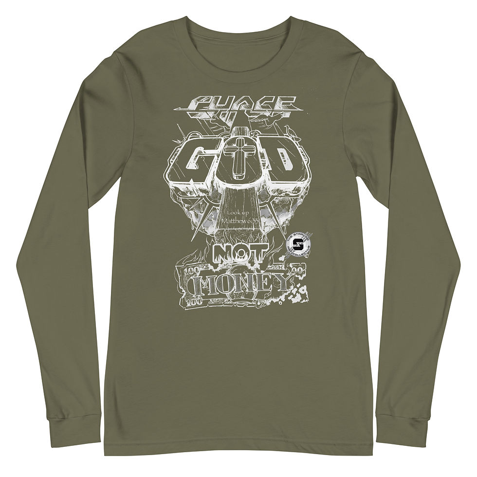 Thumbnail: Chase God Not Money Unisex Long Sleeve Tee