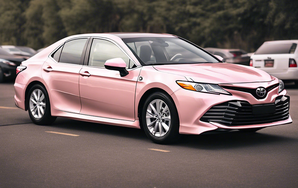 A powder pink Toyota Camry