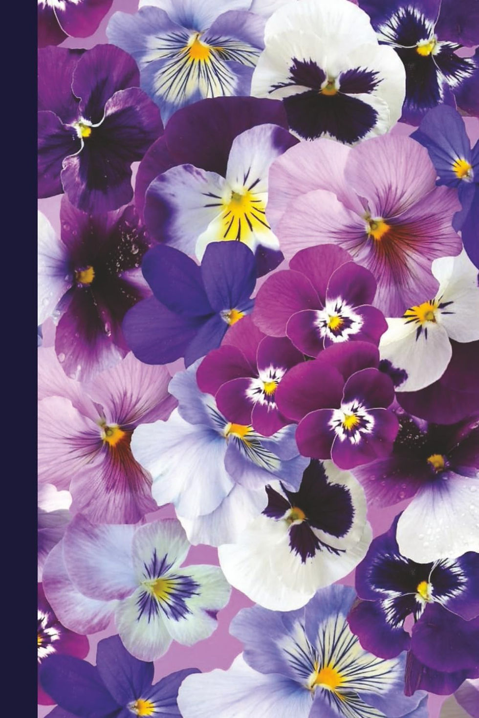 Pretty pansy blank notebook for pansy lovers. A cheerful pansy gift for  a writing journal or poetry or genral note taking.