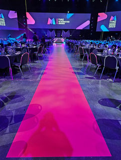 Red or pink carpets for events