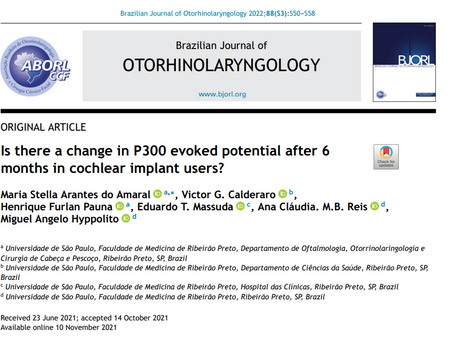 Is there a change in P300 evoked potential after 6months in cochlear implant users?